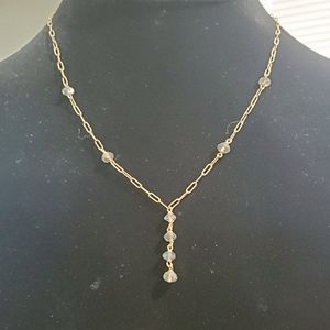 Vintage 1/20 14K GF Paperclip Beaded Necklace